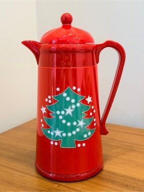 Vintage Waechtersbach Christmas Tree Thermal Carafe AK DAS Red 1L